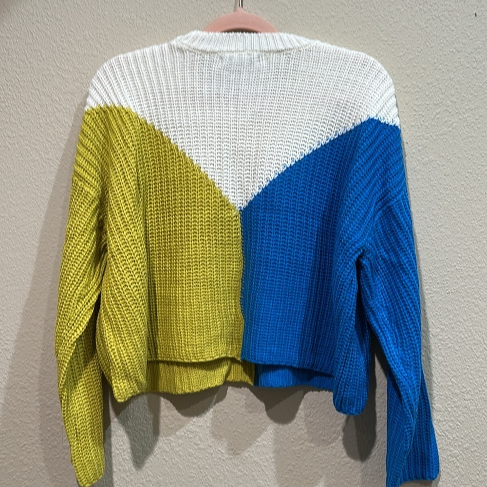 Nwt Sincerely Joules cropped oversized color block sweater. Best quality. Size M - Picture 4 of 4